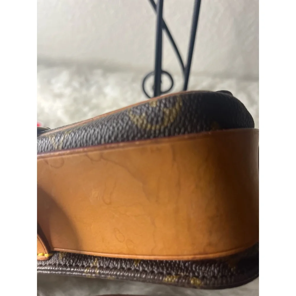 LOUIS VUITTON Cartouchiere GM Shoulder Bag Monogram Leather Brown France M51252